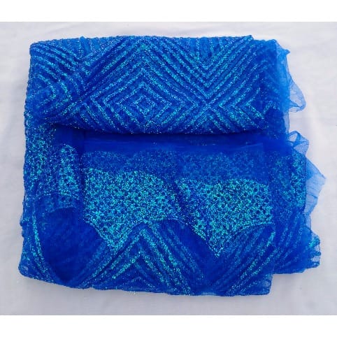 Royal Blue Royal Swiss Sample Lace - 3 Yards