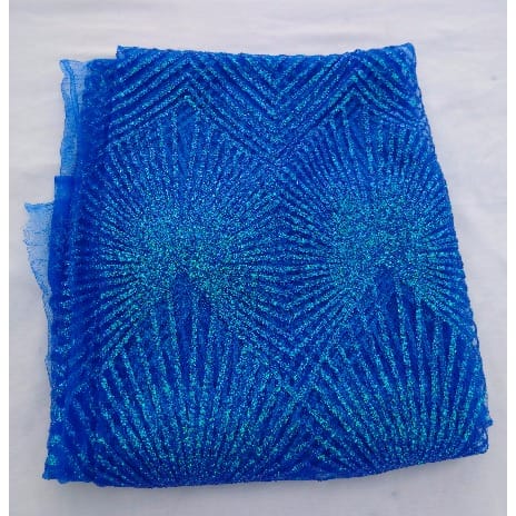Royal Blue Royal Swiss Sample Lace - 3 Yards
