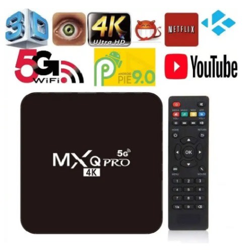 Smart Android 10.1 Tv Box MXQ PRO Ultra HD Video+HDMI Cable - 8GB ROM, 1GB RAM