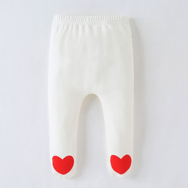 FLOR NEWBORN BABY GIRL PANYTHOSE/LEGGINGS - WHITE/RED