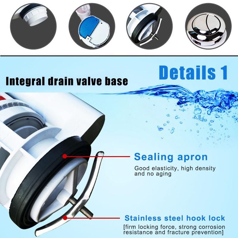 Water Tank Connected 2 Flush Fill Toilet Cistern Inlet Drain