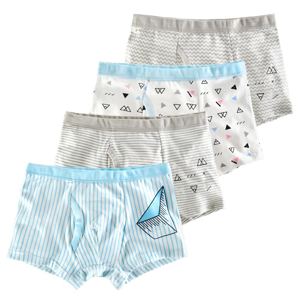 4 Pcs/lot Kids Underwear Boxer Briefs Panties