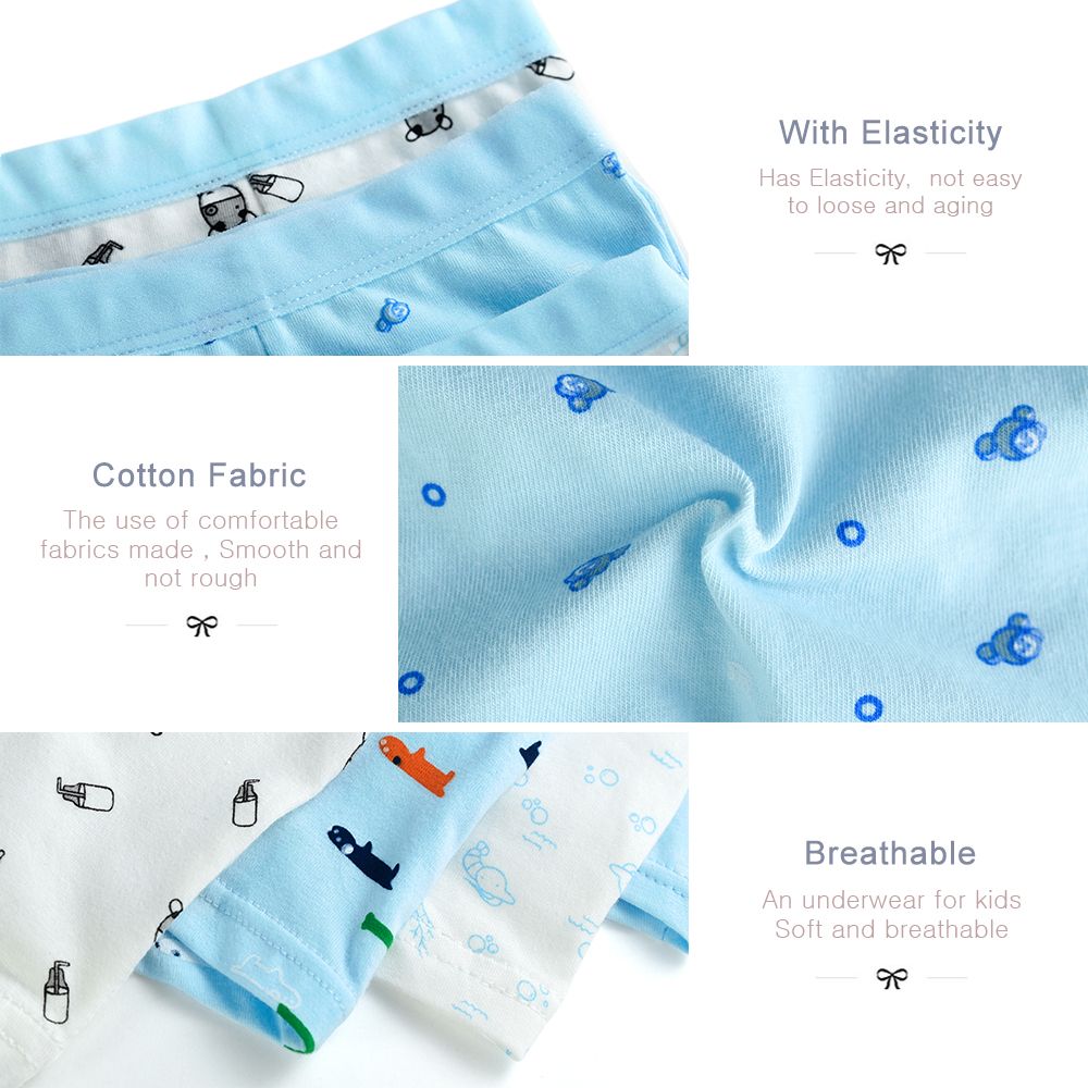 4 Pcs/lot Kids Underwear Boxer Briefs Panties