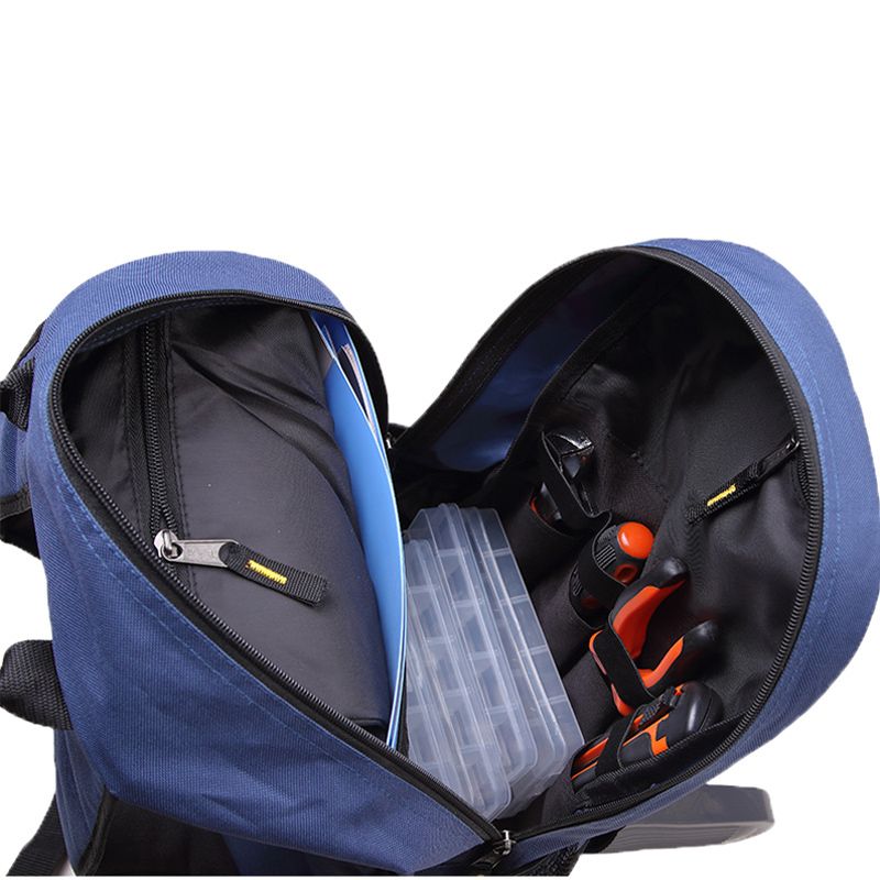Tool Bag Double Shoulders Backpack Oxford Fabric Thicken Waterproof Large Capacity Electrician Organizers