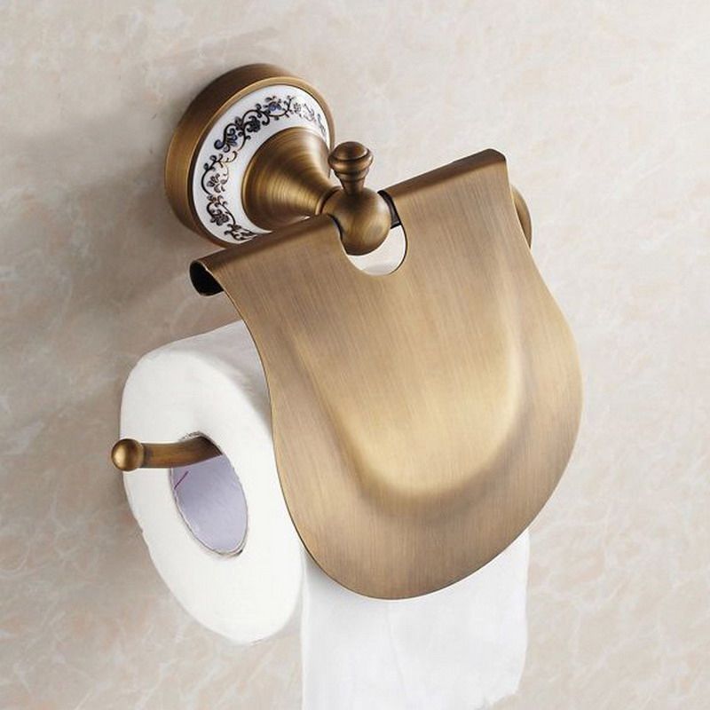 Antique Brass Ceramic Base Bathroom Accessories Set,Robe Hook,Paper Holder,Towel Bar,Soap Basket,Bathroom Hardware Set Kxz007