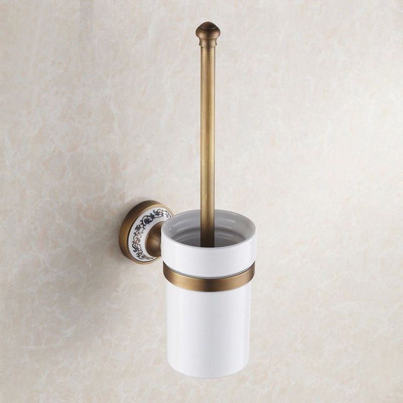 Antique Brass Ceramic Base Bathroom Accessories Set,Robe Hook,Paper Holder,Towel Bar,Soap Basket,Bathroom Hardware Set Kxz007