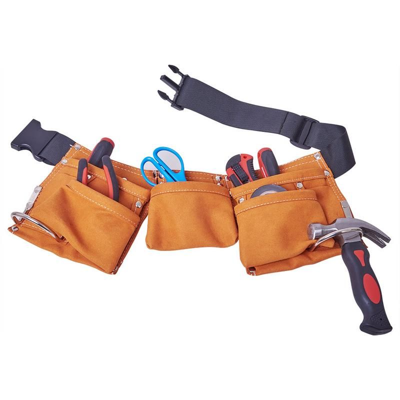Adjustable Tool Wais Bag Children Real Leather Tool Belt Work Bag Garden Tools Screwdriver Storage Waist Bag For Children Adults