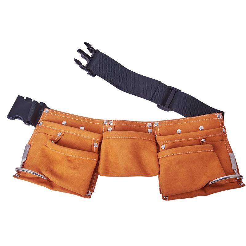 Adjustable Tool Wais Bag Children Real Leather Tool Belt Work Bag Garden Tools Screwdriver Storage Waist Bag For Children Adults