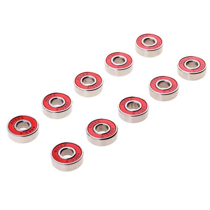 10Pieces ABEC-9 608RS Roller Skate Wheel Bearings Seal Ball Red