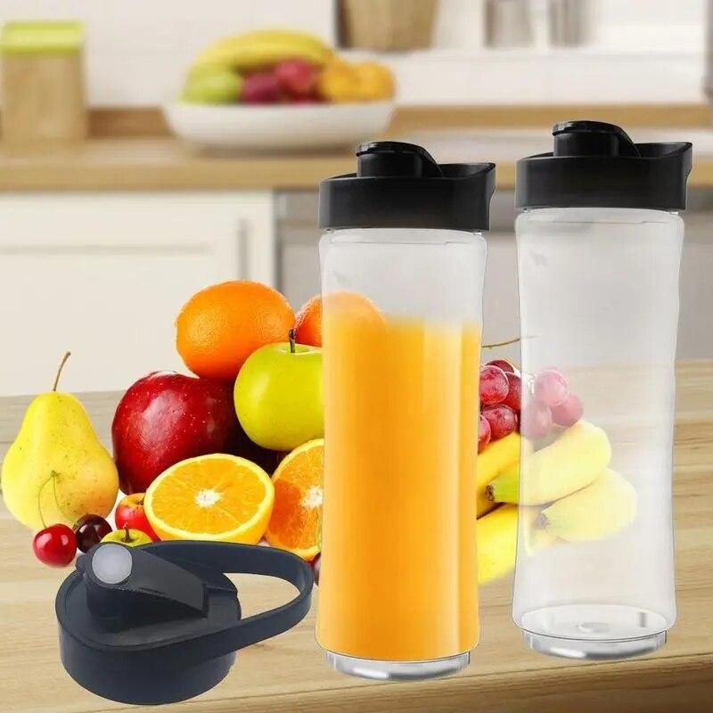 Blender Smoothie Bottle Cup Replacement 20oz Sport Bottle Cup With Lid Food Processor Fruit Mixer Mini Juicer Blender Cup