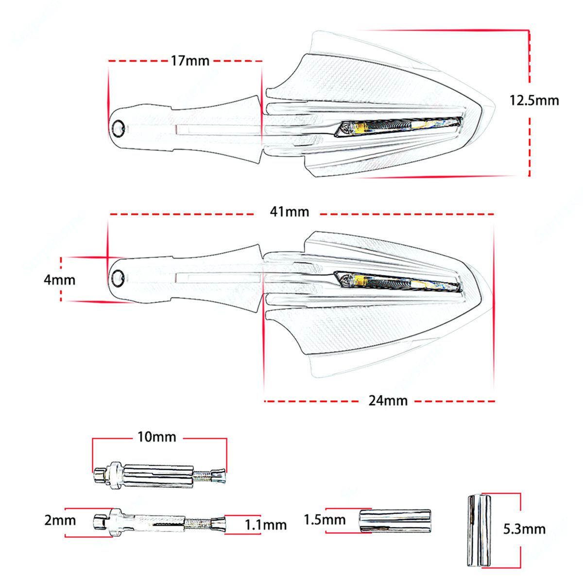 Motorcycle Handguards Cover Universal Waterproof Anti-fall