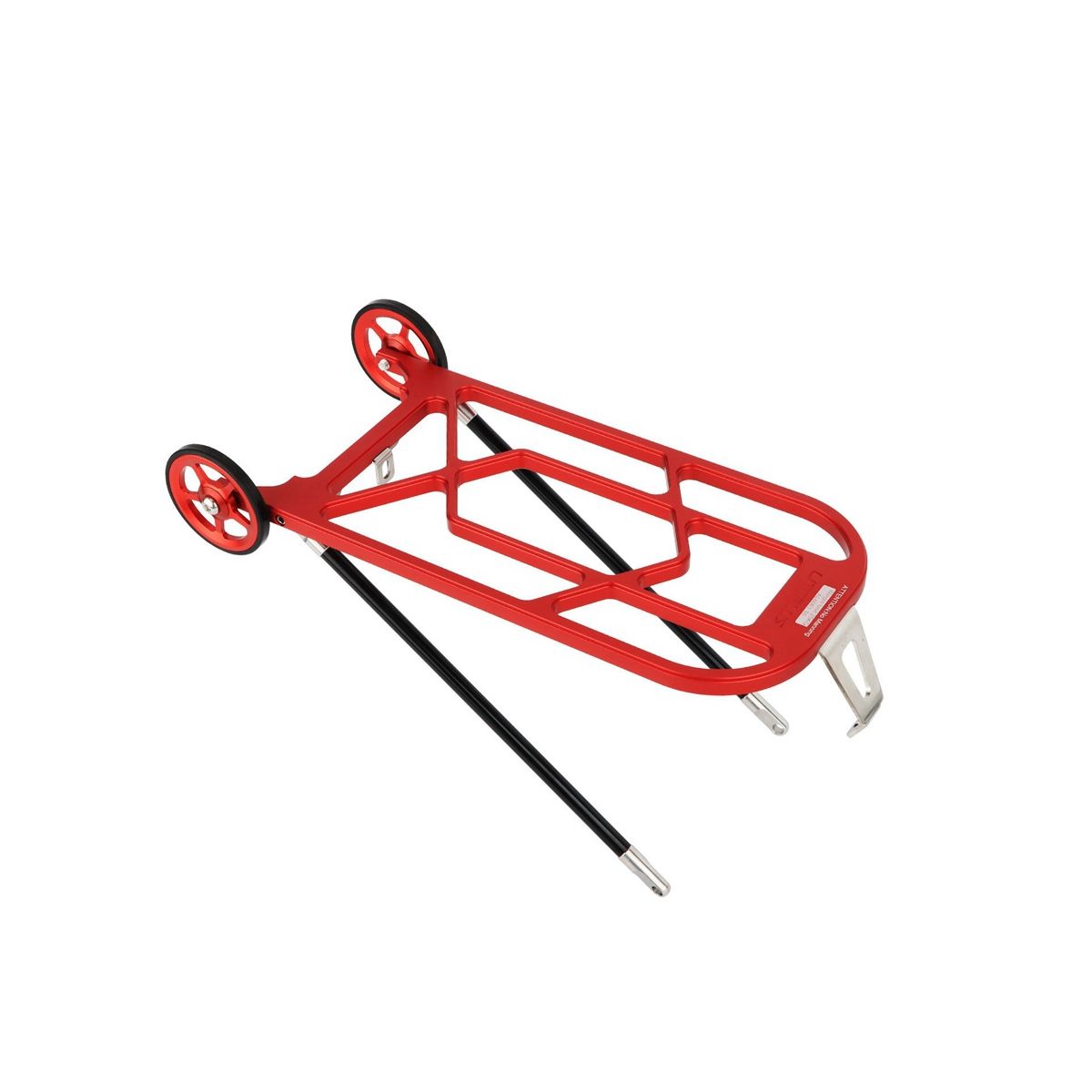 for Folding Bicycle Rear Shelf Aluminum with Easy Wheel