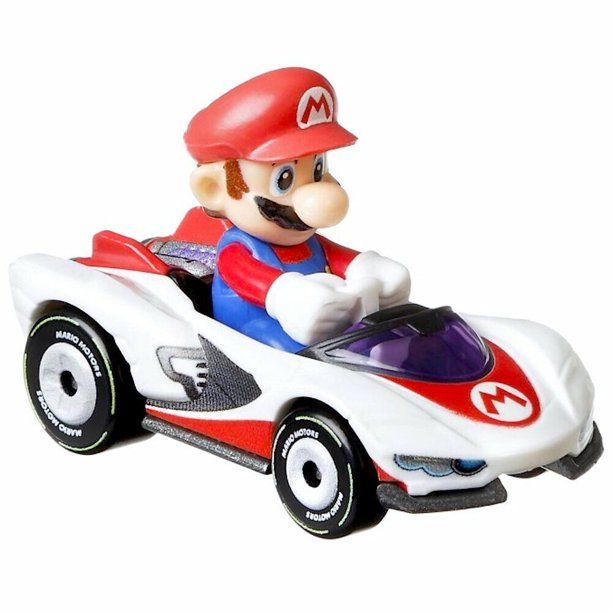 Hot Wheels Mario Kart Mario With P-Wing Racer