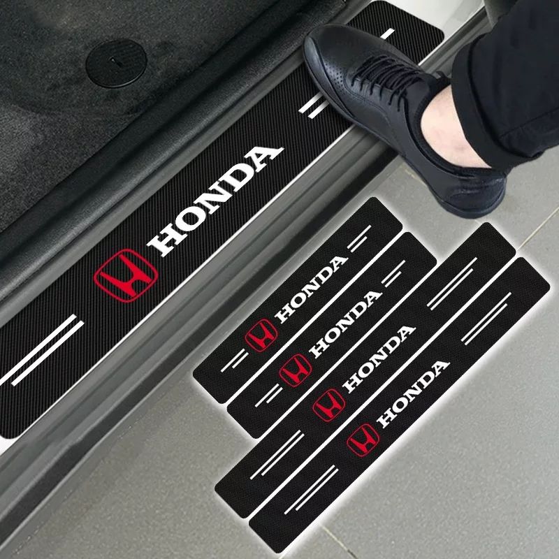 Car Door Sill Scuff Welcome Pedal Threshold Carbon Fiber Protect Stickers For All Car