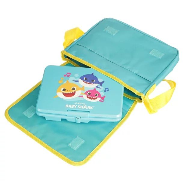 Pinkfong Baby Shark BSDVD701 7" Portable DVD Player With Matching Headphones + Carrying Bag - Multicolor