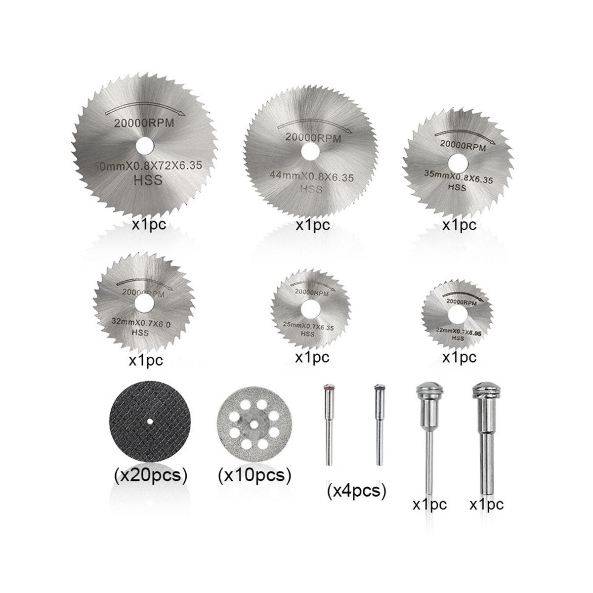 42Pcs Mini Circular Saw Blade Set Resin Cut-Off W