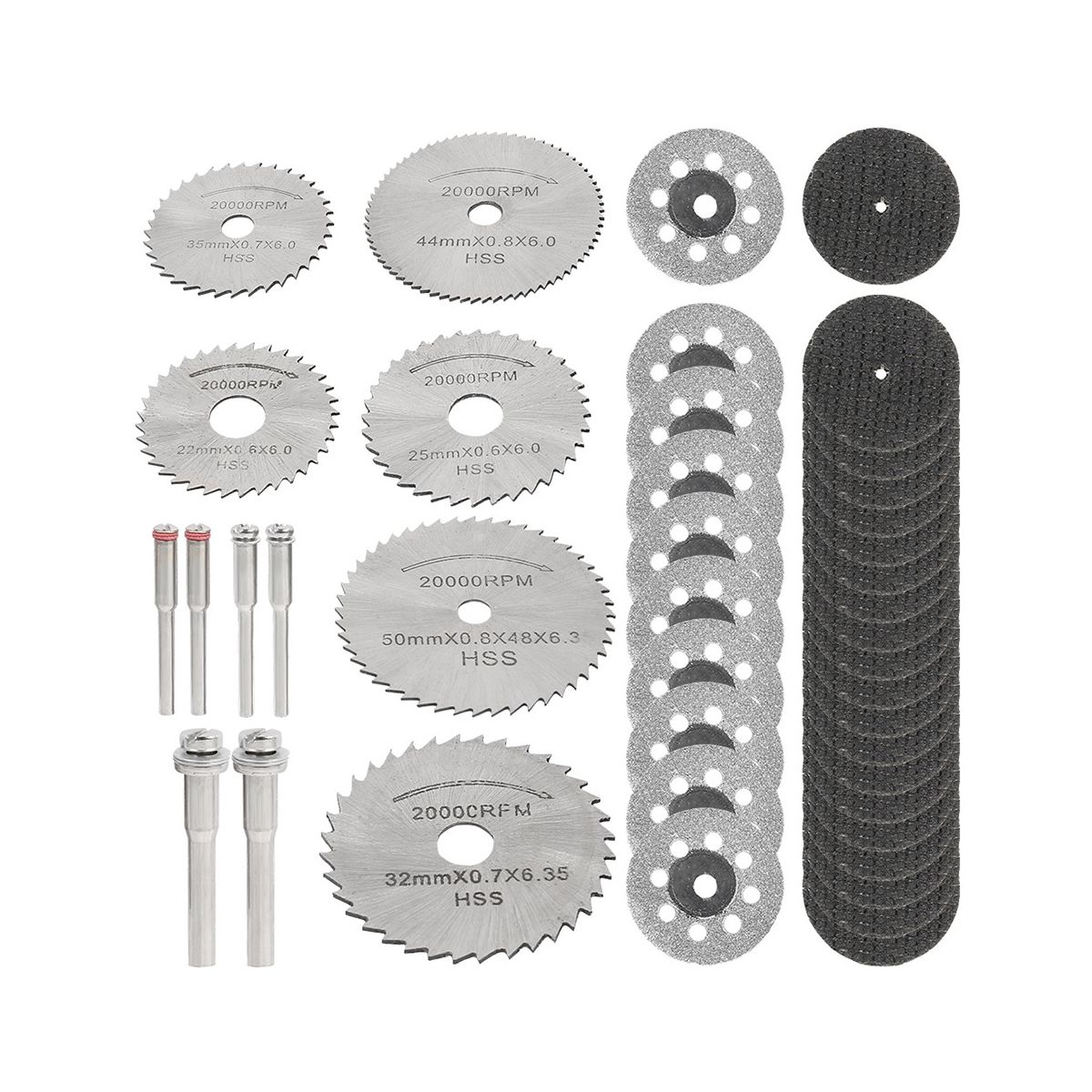 42Pcs Mini Circular Saw Blade Set Resin Cut-Off W