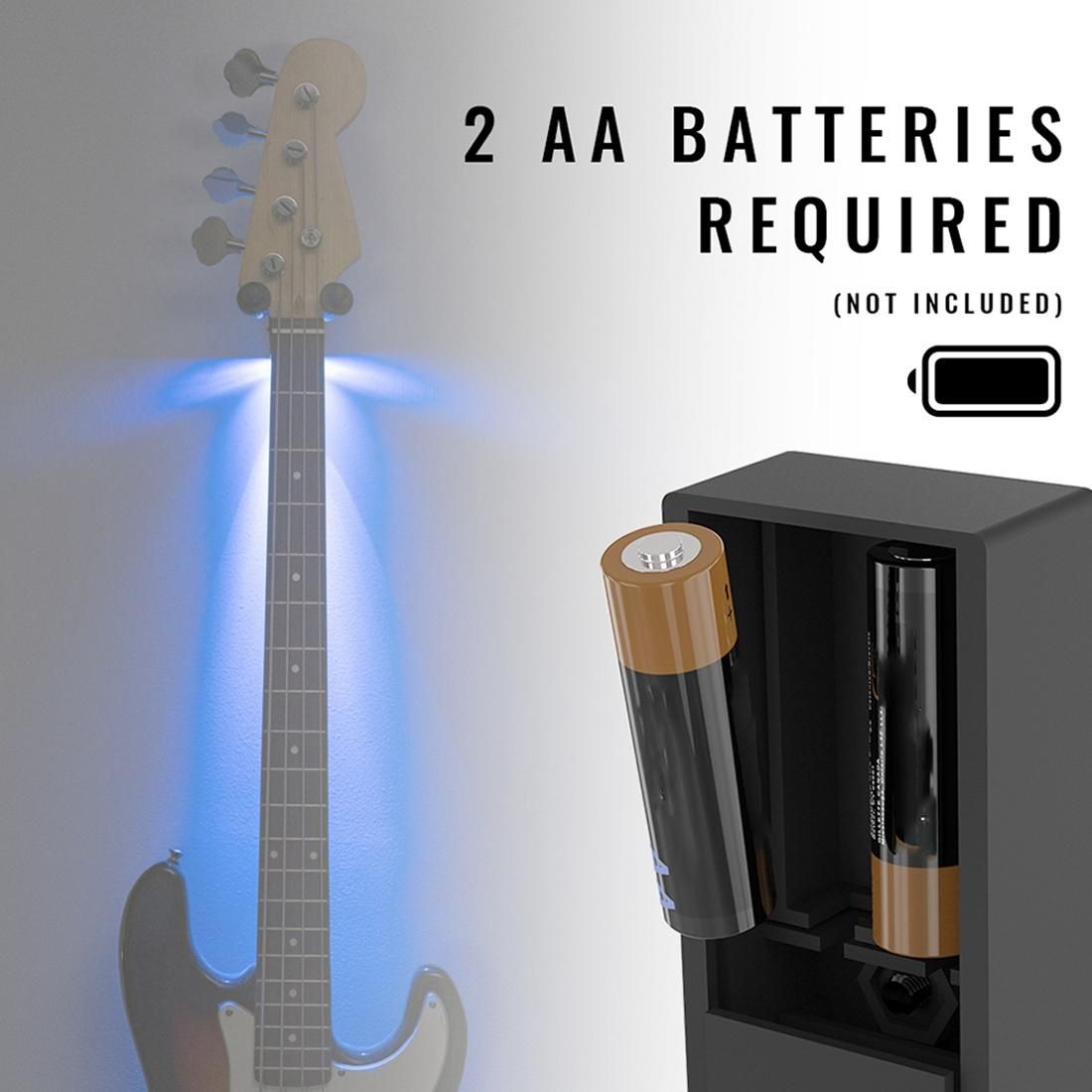 Durable Guitar Hanger Wall Hook Stand Guitarra Bracket Holder LED Light for Acoustic Electric Guitar Bass Banjo,Blue