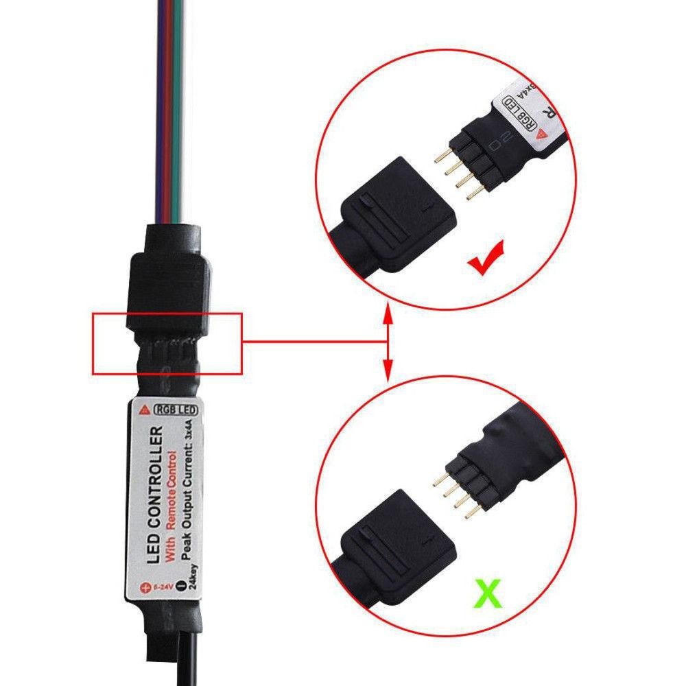 USB 5V 2835 12SMD 20CM RGB LED Strip Light Bar TV Back Lighting Kit