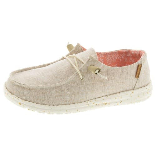 Wendy Chambray White Nut Loafers