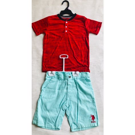 Boys Tshirt And Short Sets -Red And Blue