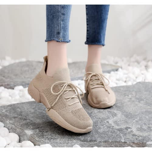 Female Tennis Socks Sneakers - Nude
