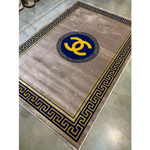 4 By 6ft Chanel Inspired Multicolor Center Rug