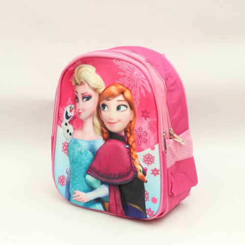 Princess 3D Embossed Cartoon Character School Bag For Kids - (26cm*13cm*32cm)