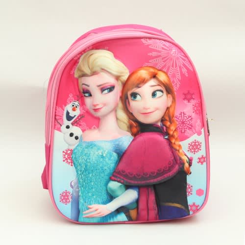 Princess 3D Embossed Cartoon Character School Bag For Kids - (26cm*13cm*32cm)