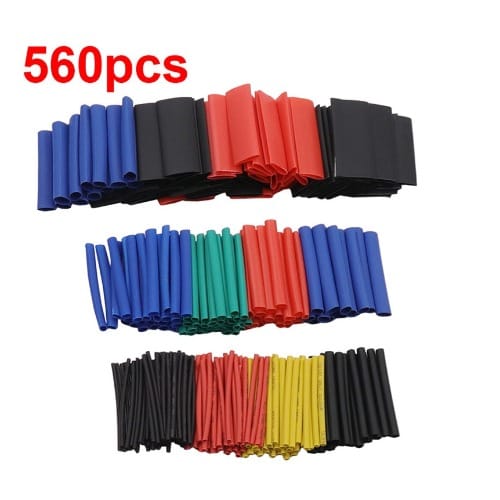 Assorted Heat Shrink Wire And Cable Insulation Tube - 560 Pcs