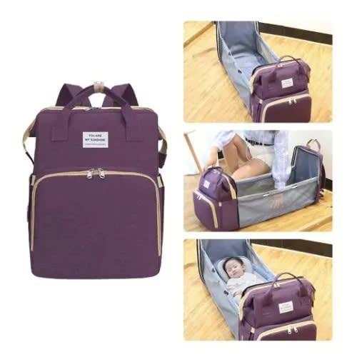 Multifunctional  Diaper Bag With Convertible Crib Space