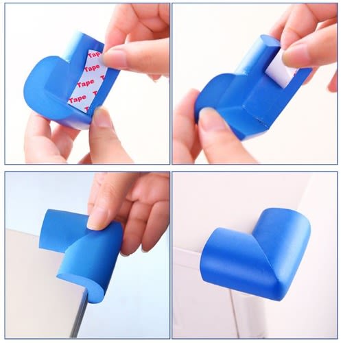 Desk Corner Protection For Kids - 4pcs - Blue