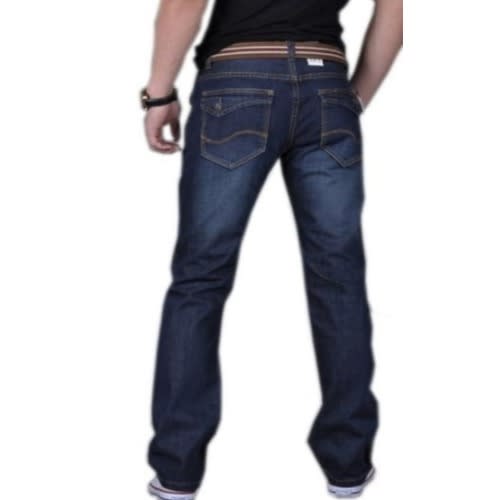 2 In 1 Men's Plain Jeans - Black And Blue