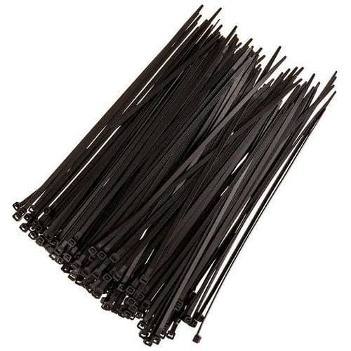 4.8x300mm Self-locking Nylon Cable Tie - 100pcs - Black