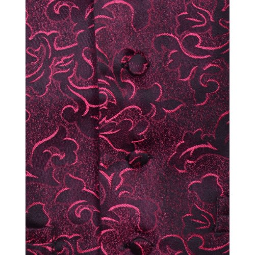 Premium Colorful Waistcoat - Pink & Black Mwc-1406