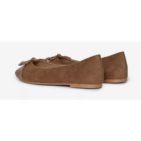 Ladies Wide Fit Leather Shoe - Brown