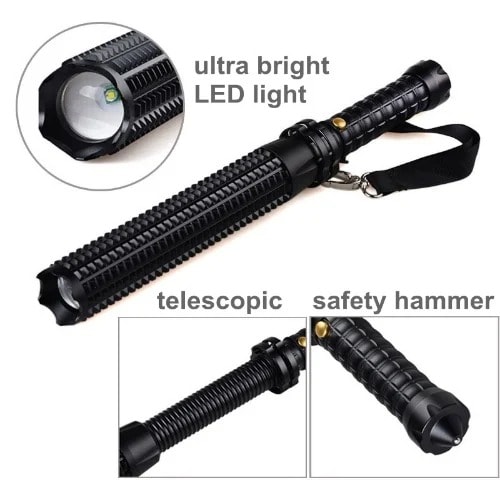 Tactical Baton Security Flashlight