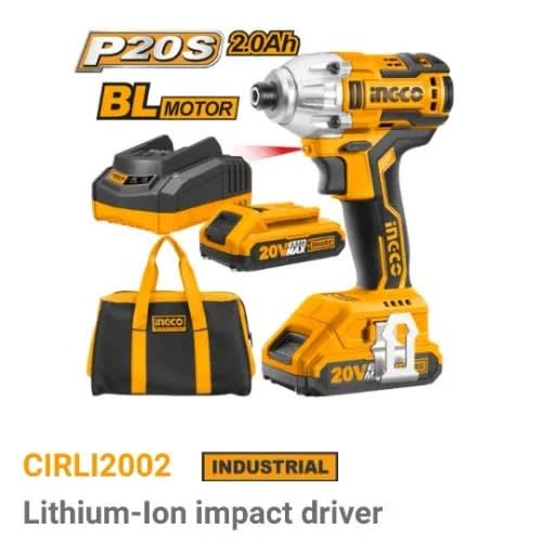 Ingco Brushless Cordless Lithium-ion Impact Driver - 20v
