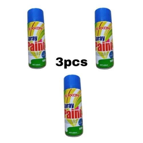 Texxon Spray Paint - Medium - Blue - 3pcs - 450ml