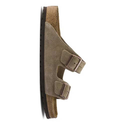 Leather Swede 2 Straps Birkenstock Slippers - Beige
