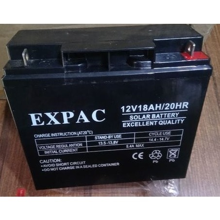 12v 18ah Sealed Lead Acid Battery With Nut & Bolt Terminals