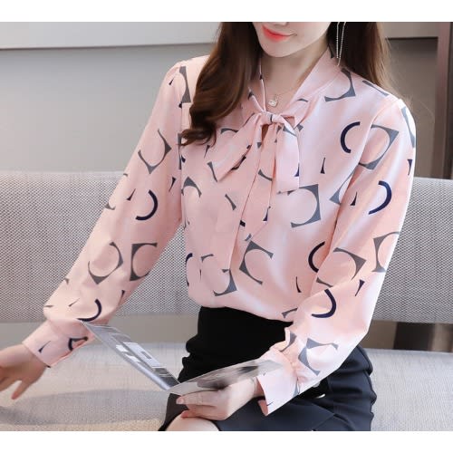 Geometric Blouse -pink