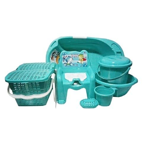 Baby Bath Set - 7 Pieces - Mint Green