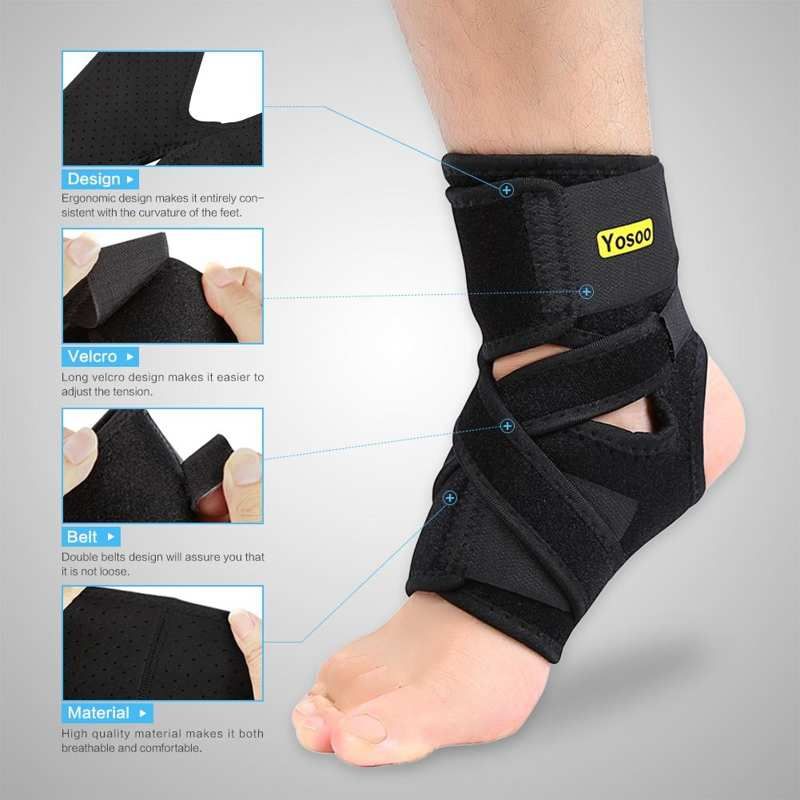 Yosoo Ankle Guard Compression Foot Drop Orthosis Corrector
