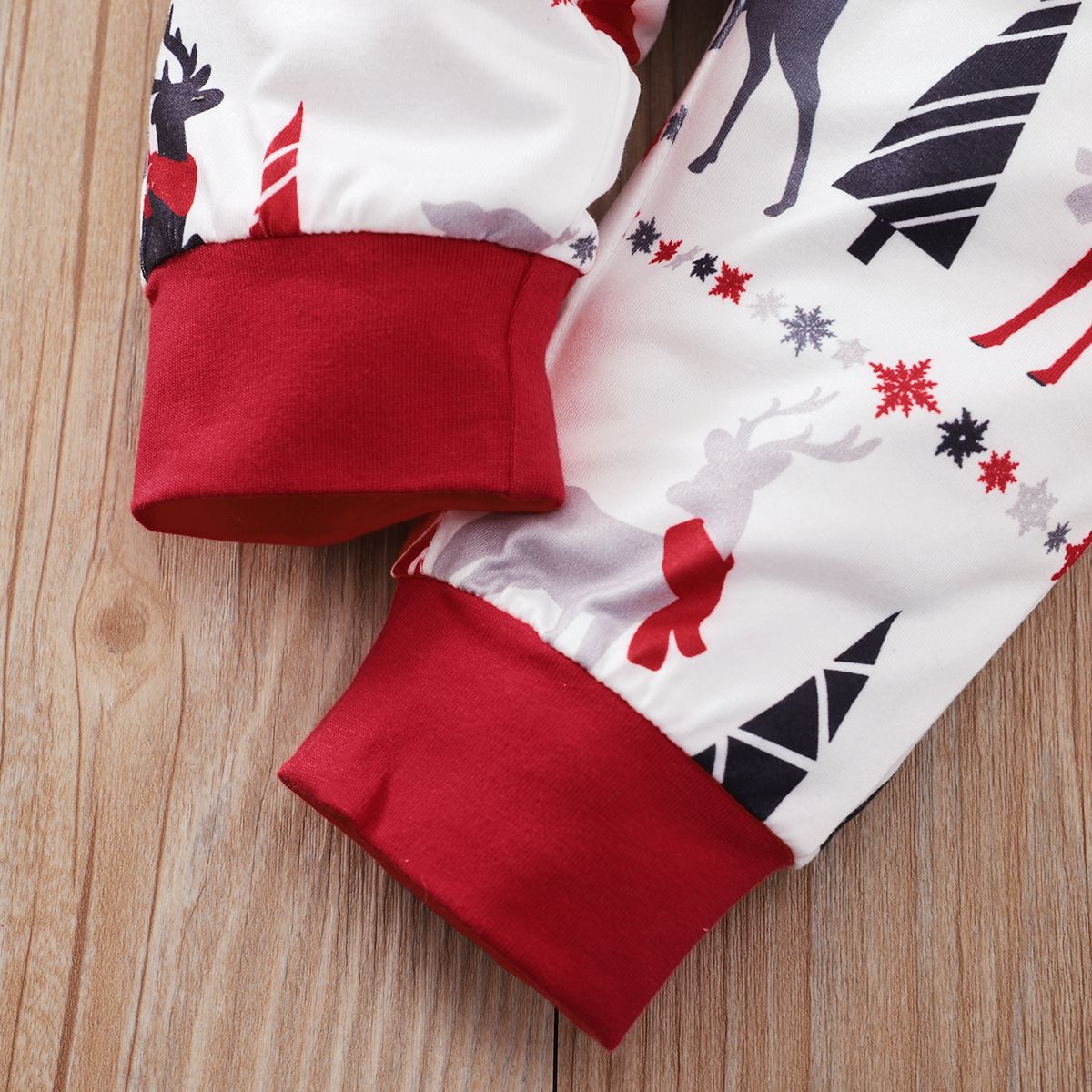 0-1 Year Newborn Baby XMAS Long Sleeve 3PCS Outfit Set With Cap
