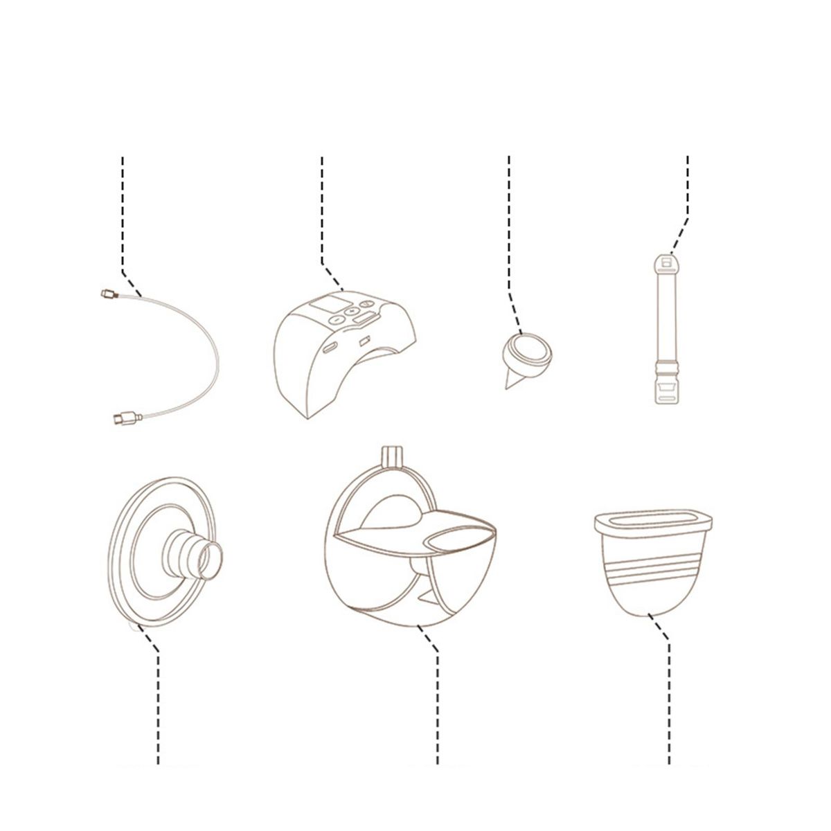 Wearable Breast Pump Rechargeable 3 Modes 9 Gears Hands