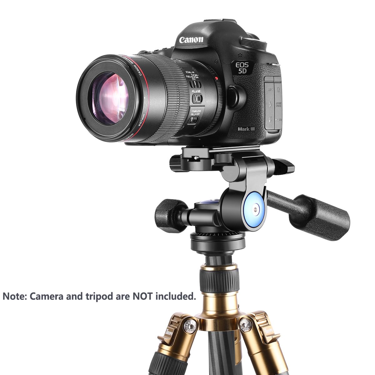 Heavy Duty Camera Tripod Handle Ball Head With 1/4 Inch Quick Shoe Plate,Three-Dimensional 360 Degree Rotation For Tripod,Monopod,Slider,DSLR Camera,Camcorder,Load Up To 22 Pounds/10 Kilograms
