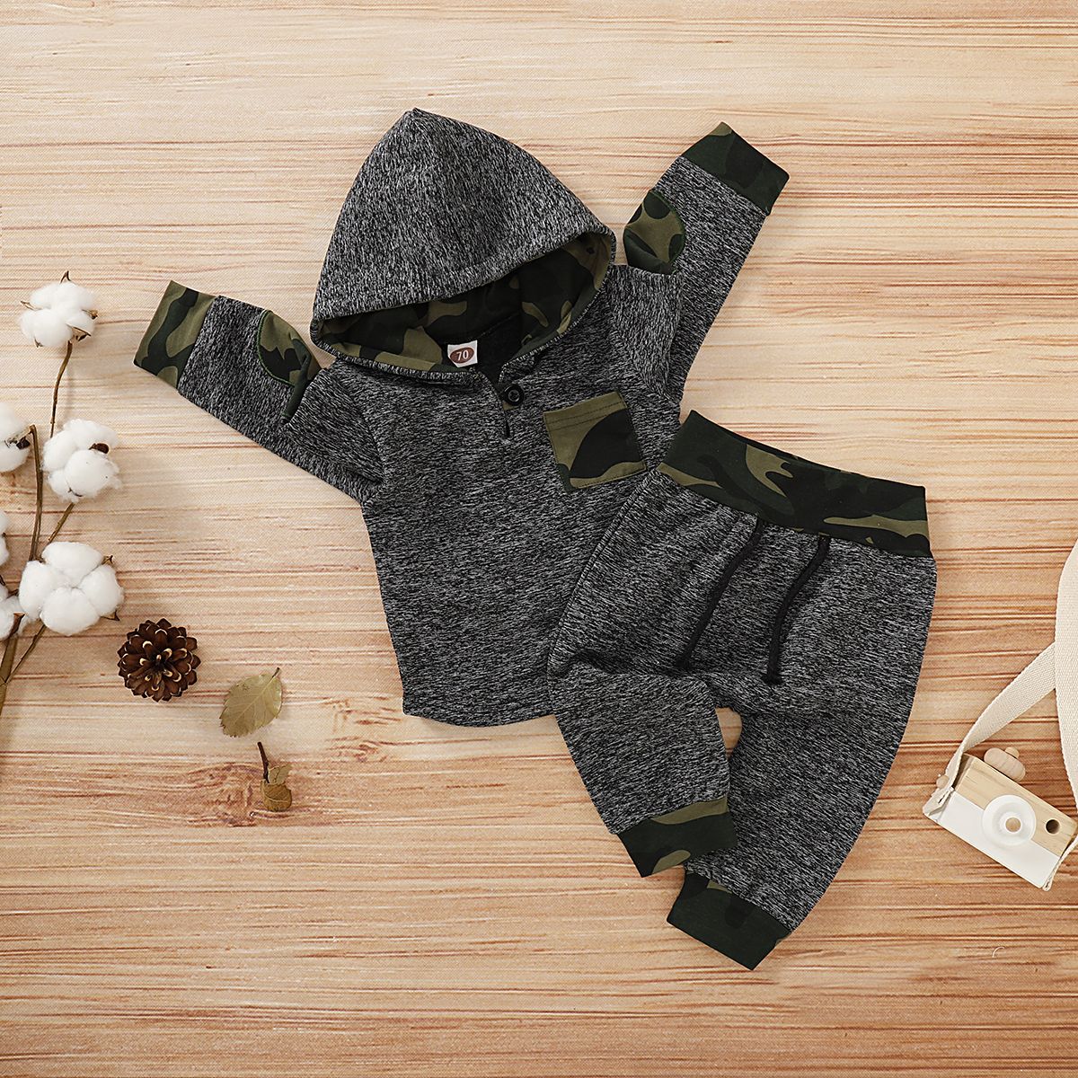 0-3 Years Infant Baby Boy 2PCS Set/Long Sleeve Cotton Hoodie+Pants