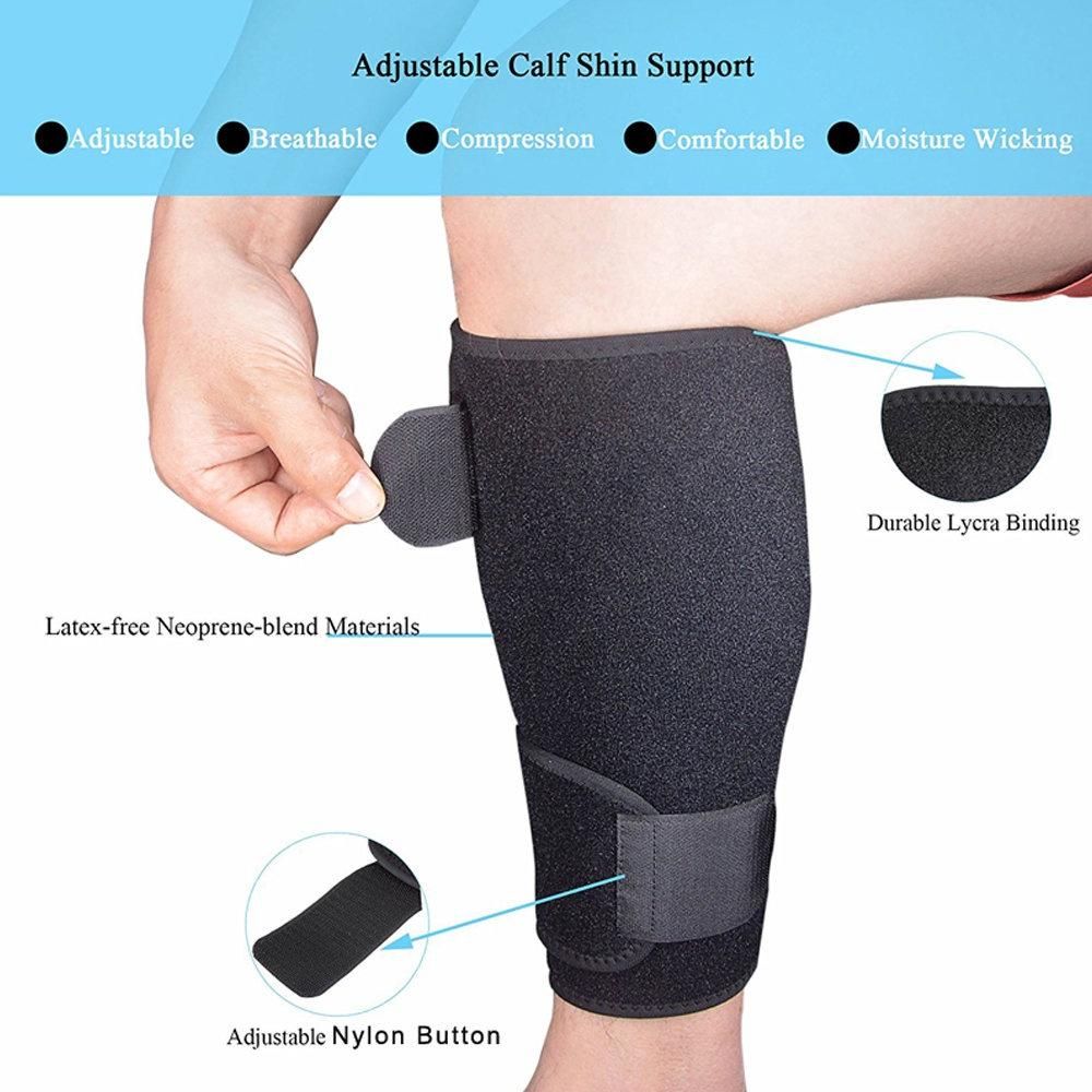 1Pcs Calf Shin Support Brace, Adjustable Calf Brace Compression Leg Sleeve Wrap