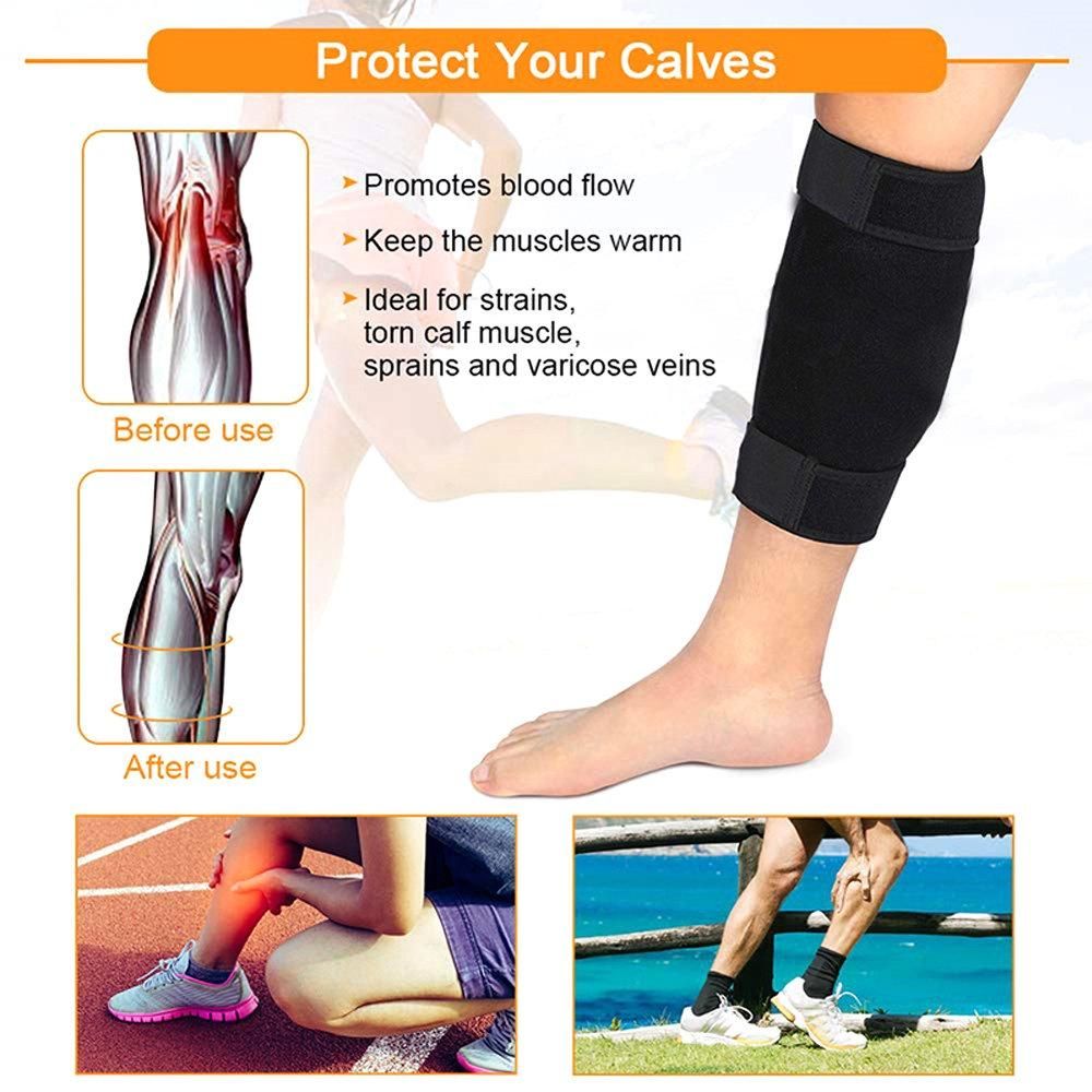1Pcs Calf Shin Support Brace, Adjustable Calf Brace Compression Leg Sleeve Wrap